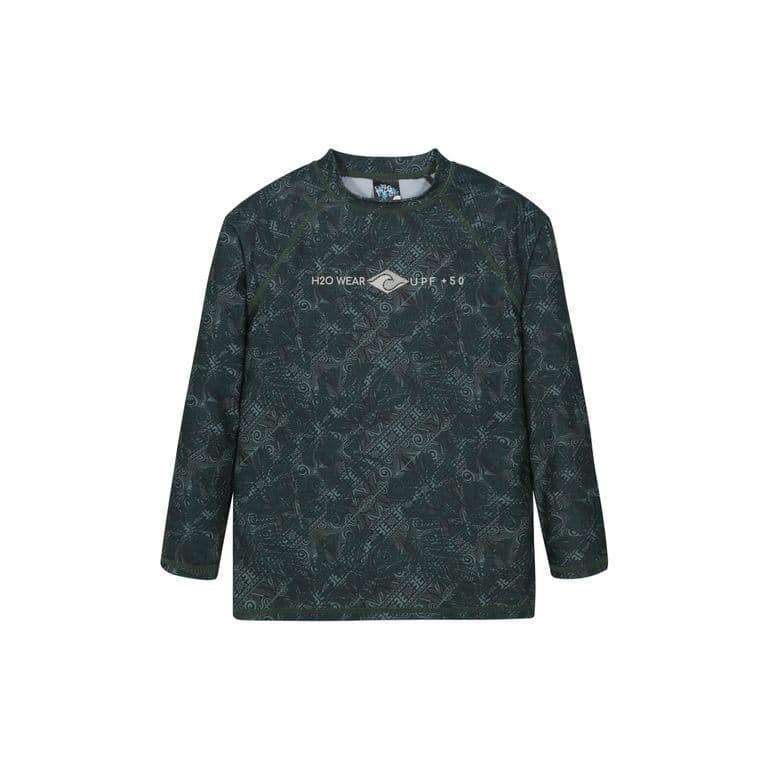 Traje de Bano Nino Polera UV50 MLarga Verde Verde 8