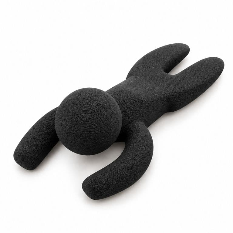 Tope para Puerta Divertido Figura Ayudame! 3D Negro