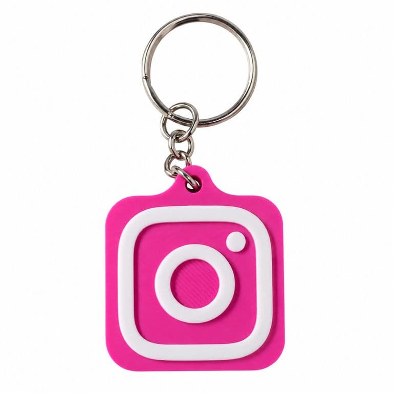 Llavero Instagram NFC Acceso Rapido A Redes Sociales Fucsia