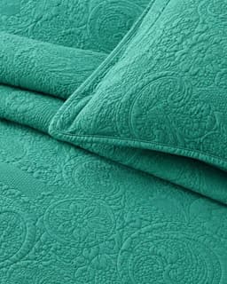 Quilt Cubrecama 1.5 Plazas Turquesa Verano Diseno Relieve