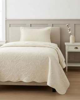 Cubrecama Quilt Verano 1.5 Plazas Liso Con Textura En Relieve