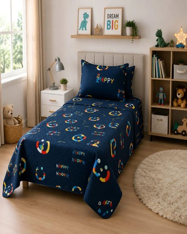 Cubrecamas Quilt De Verano Plaza y Media Ligero Y Transpirable