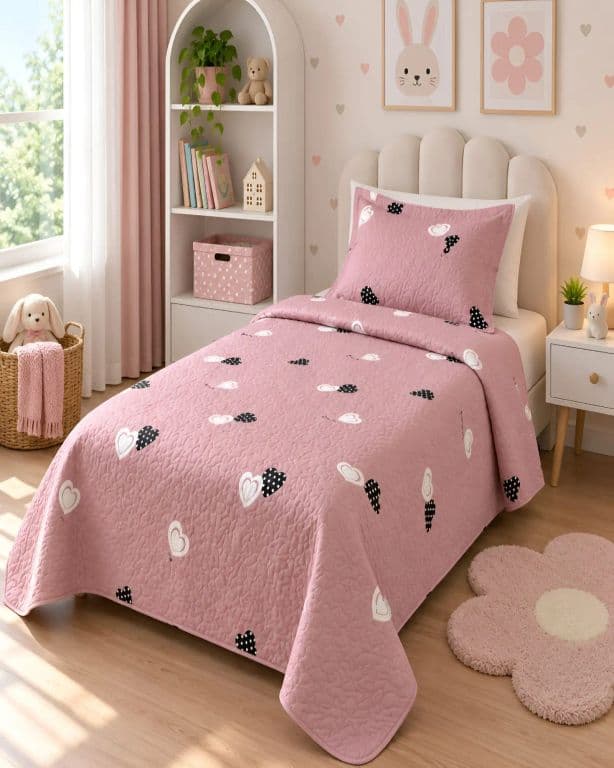 Cubrecamas Quilt De Verano Plaza y Media Ligero Y Transpirable Mas Almohada