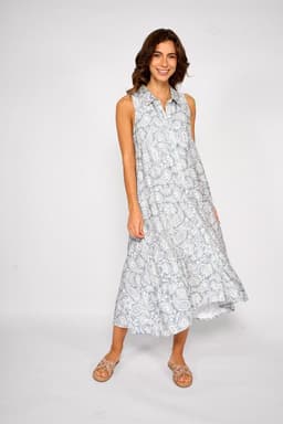 Vestido Largo Camisero Belen Denim Azul S
