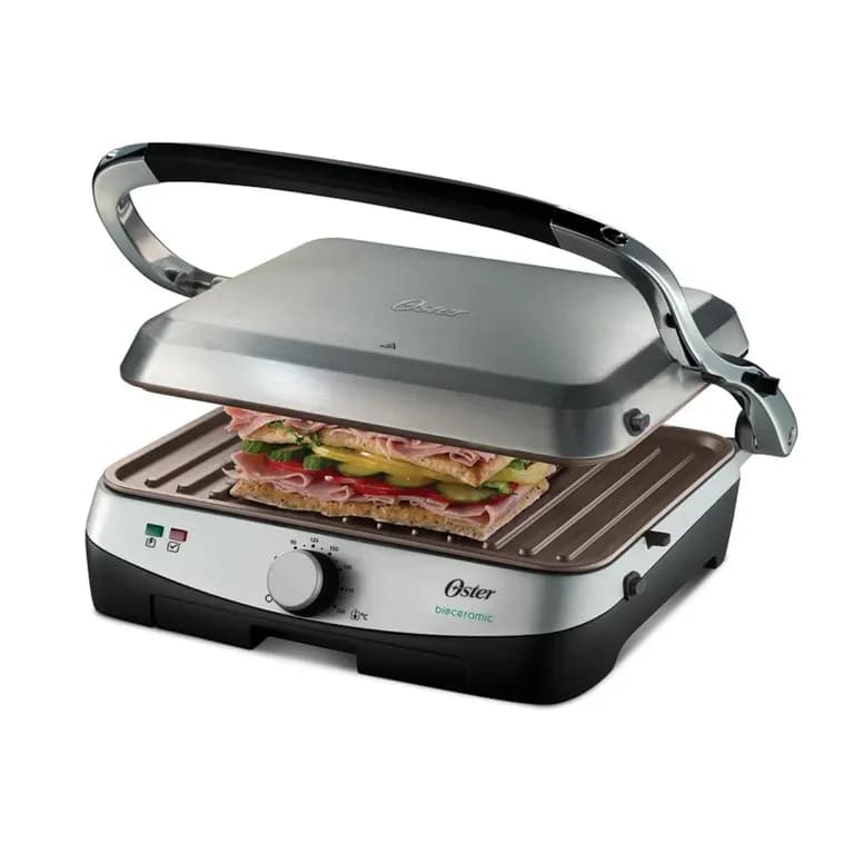 Plancha Panini Tostador 1400W Acero Inoxidable