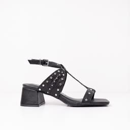 Sandalia Cuero Mujer Astra Negro Negro 37