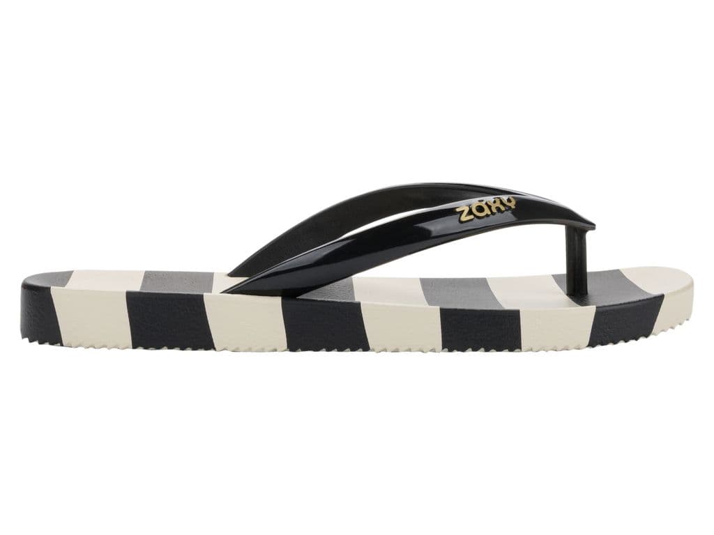 Sandalia Mujer Negro/Blanco Estampa Negro 40-41