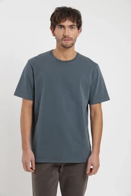 Polera manga corta hombre Heavyweight Azul XL