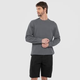 Poleron Crewneck Waffle Summer Grey Gris M