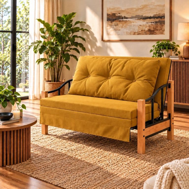 SOFA CAMA RANCO Mostaza