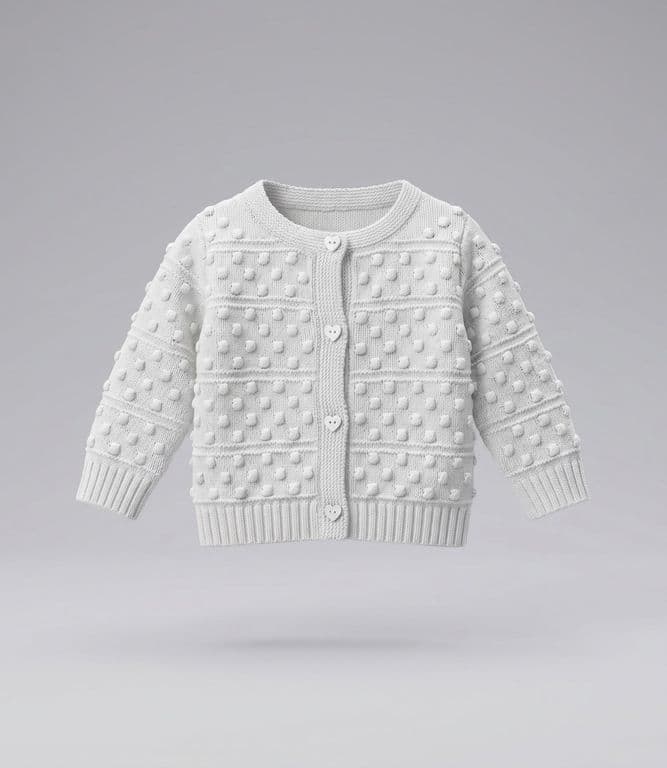 Chaleco recien nacida cardigan L13061270103 crudo Crudo 3 MESES