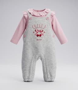 Jardinera con polera recien nacida L13181270365 gris Gris 0 MESES