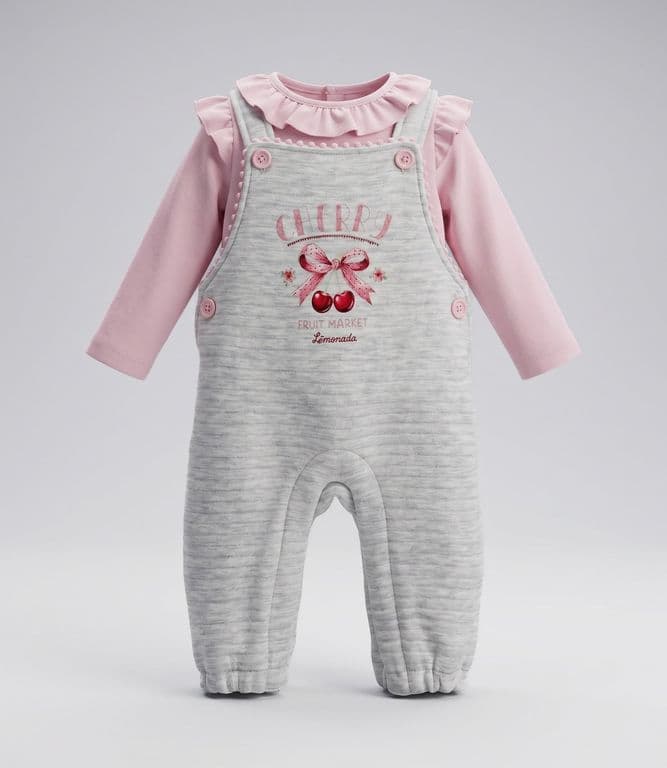 Jardinera con polera recien nacida L13181270365 gris Gris 0 MESES