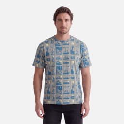 Polera Hombre Pinacoteca Print Laurel Verde Oliva 2XL
