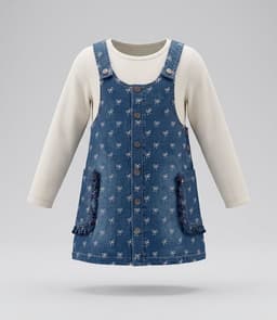 Vestido sin manga con polera bebe L12131270609 denim Denim 24 MESES