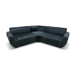 Sofa Seccional Florencia felpa negro 5 cuerpos Negro