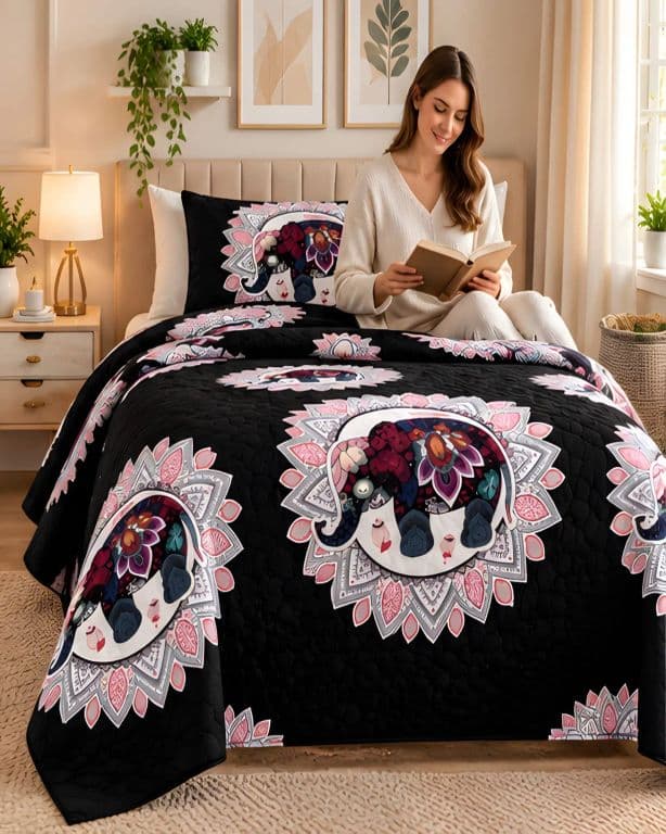 Cubrecamas Quilt de Verano Plaza y Media con Funda