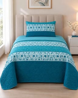 Juego Cubrecama Quilt Verano 1.5 Plazas + Juego De Sabanas