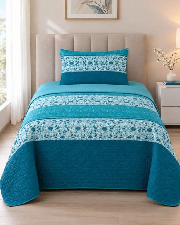 Juego Cubrecama Quilt Verano 1.5 Plazas + Juego De Sabanas