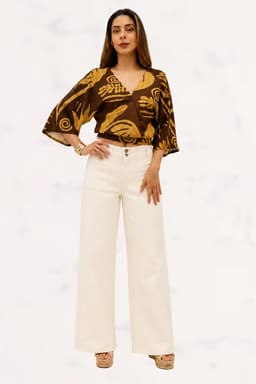 Wide Leg Crudo Beige 44