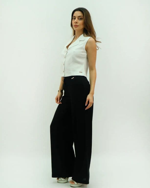 Pantalon Lino Negro S