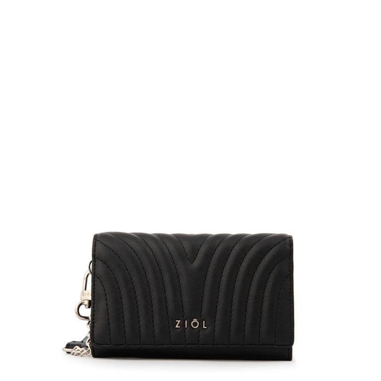 Billetera cierre exterior shanon pequena negro Negro TALLA UNICA