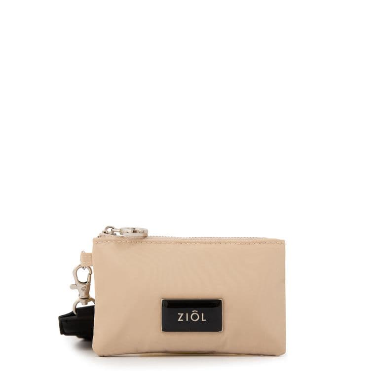Monedero cierre exterior luna pequena beige Beige TALLA UNICA