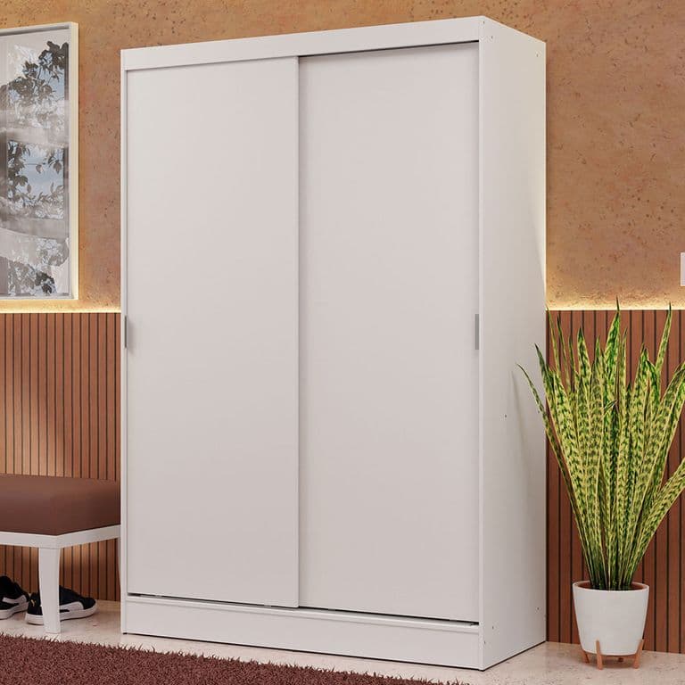 Closet Max 2 Puertas Correderas Blanco 119x54x183 cm