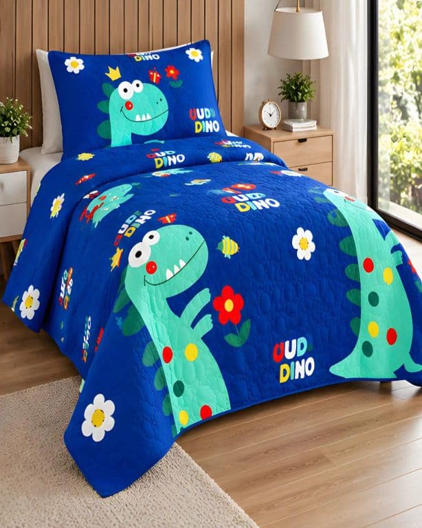 Cubrecamas Quilt de Verano Plaza y Media con Funda