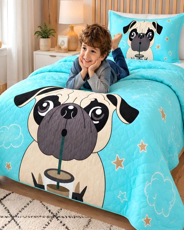 Cubrecamas Quilt de Verano Plaza y Media con Funda