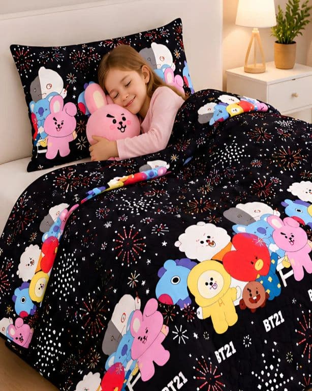 Cubrecamas Quilt de Verano Plaza y Media con Funda