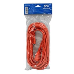 ME-1210. 10 metros Naranja Extension Electrica 10A Clavija-Chilena 3x1,0mm Negro