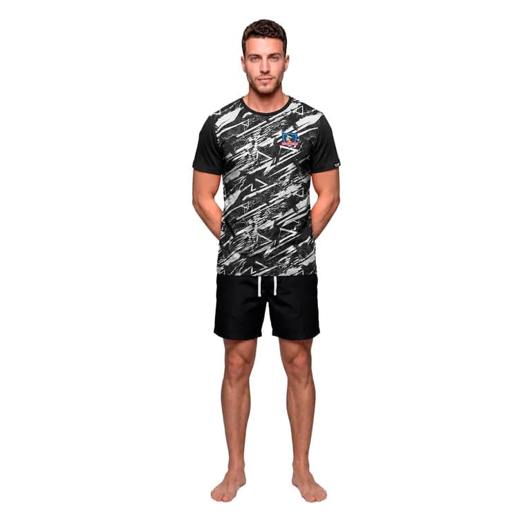 Pijama Hombre Algodon Verano Colo-Colo C2 Multicolor M