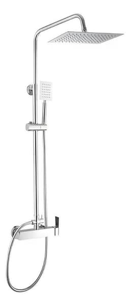 Columna Ducha Con Plato Rectangular Monomando Griferia