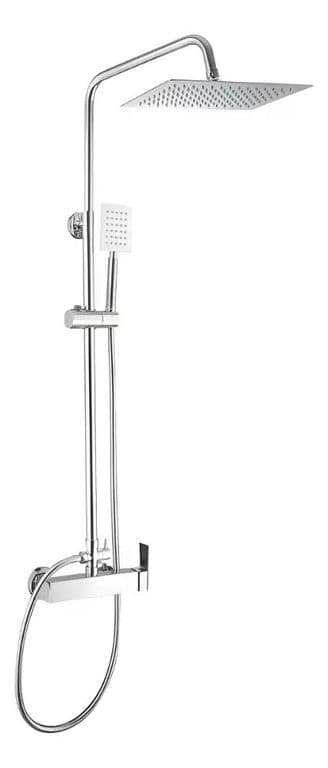 Columna Ducha Con Plato Rectangular Monomando Griferia