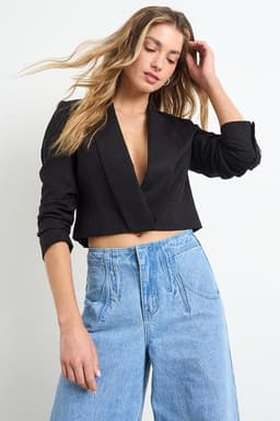 Blazer Mujer Negro Negro 42