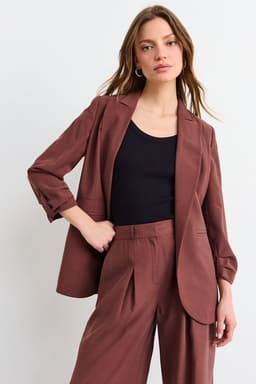 Blazer Mujer Cafe Cafe 36