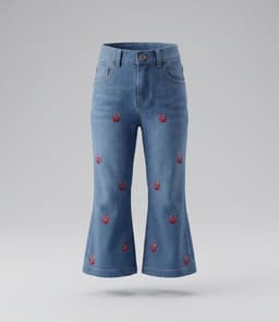 Jeans bebe flare cherry L12111270374 denim celeste Celeste 24 MESES
