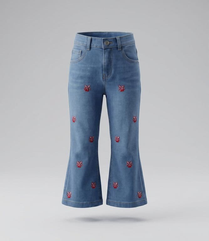 Jeans bebe flare cherry L12111270374 denim celeste Celeste 24 MESES