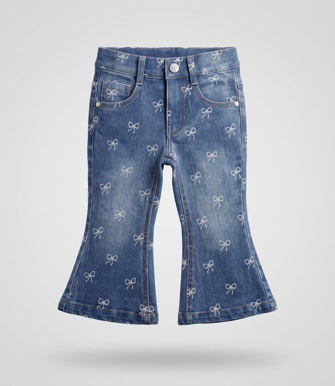Jeans bebe flare L12111270674 denim celeste Celeste 18 MESES