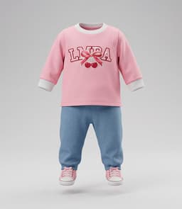 Conjunto recien nacida cherry L13221271502 rosado Rosa 0 MESES