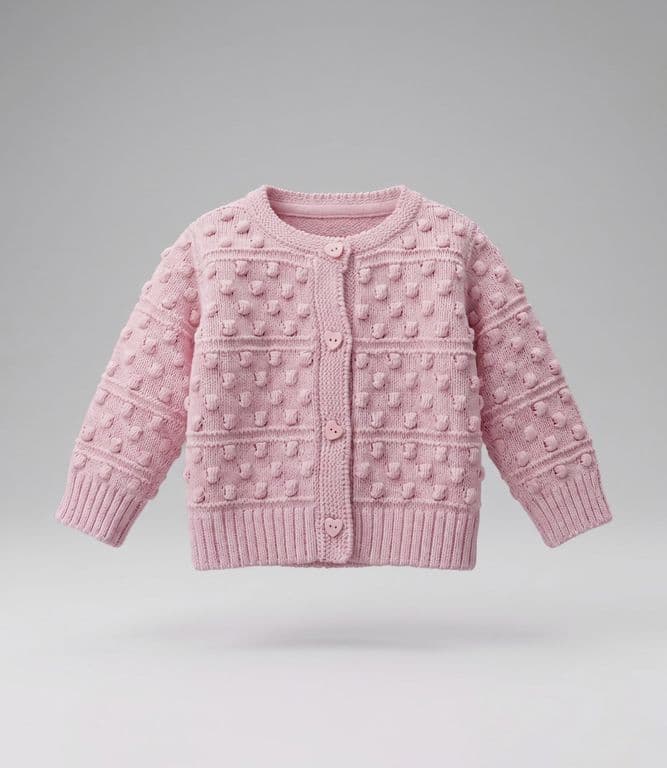 Chaleco recien nacida cardigan L13061270102 rosado Rosa 3 MESES