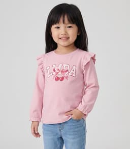 Polera manga larga bebe cherry L12011270402 rosado Rosa 24 MESES