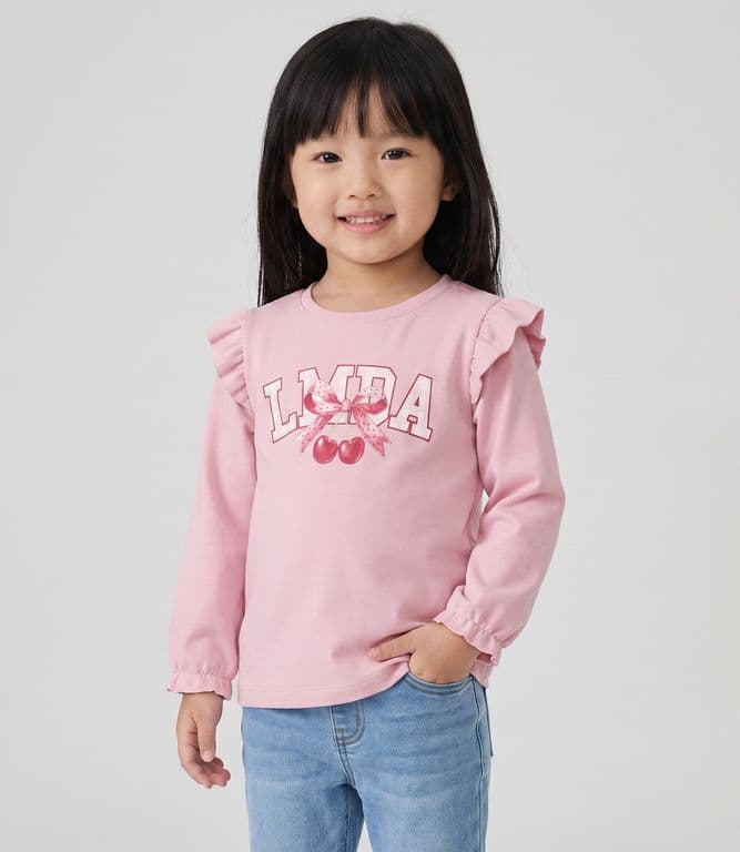Polera manga larga bebe cherry L12011270402 rosado Rosa 24 MESES