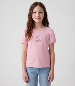 Polera manga corta nina cherry L11021270202 rosado Rosa 8 ANOS