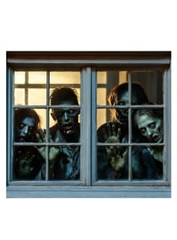 Ventana falsa Zombies 90x80 cm decoracion halloween F&M