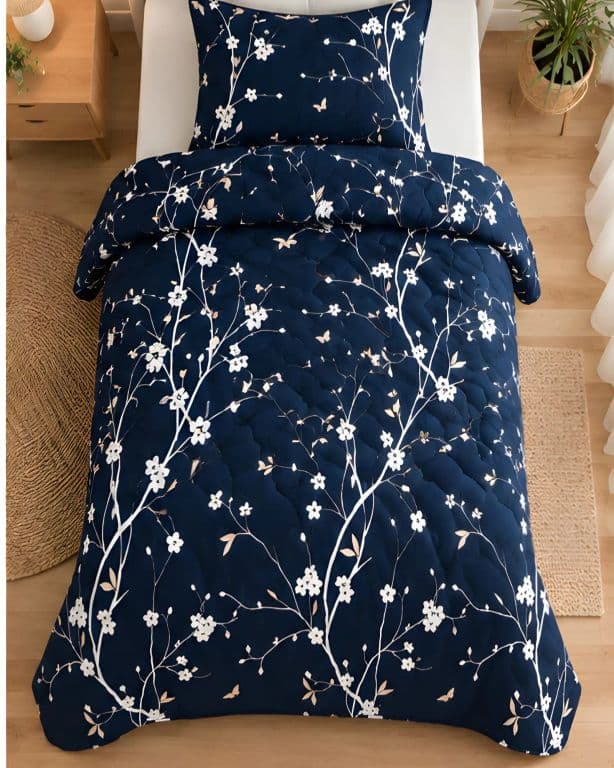 Cubrecama Quilt Verano 1.5 Plazas 180x230 cm Con Funda de Almohada