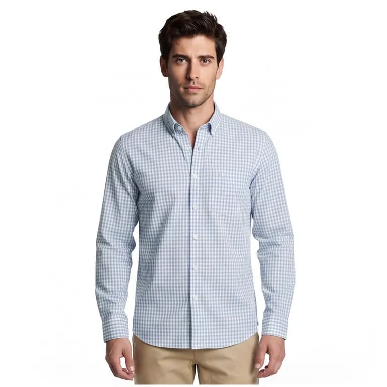 CAMISA CASUAL MANGA LARGA OXFORD CUADROS CORDOBA Lila L