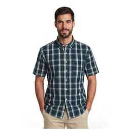 CAMISA MANGA CORTA TREVIRA ESCOCESA EDIMBURGO Azul Marino XL