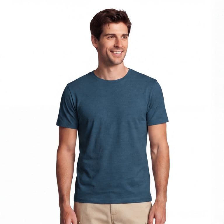 POLERA MANGA CORTA PALMA Azul L